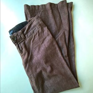 POSHER CHEAP🤪 EUC BANANA REPUBLIC LOW-RISE BROWN COTTON BOOT CUT PANTS